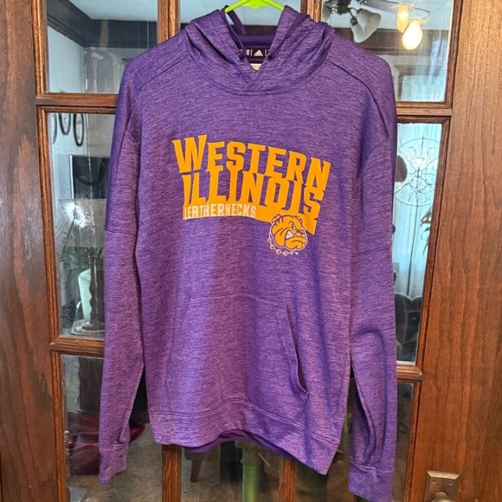 Adidas WIU Leatherneck Purple Hoodie‎ with Yellow Print